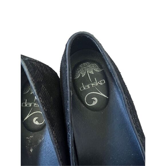 Dansko Olivia Black Bronze Metallic Leopard Animal Print Slip on Loafers size 39 - Picture 9 of 9